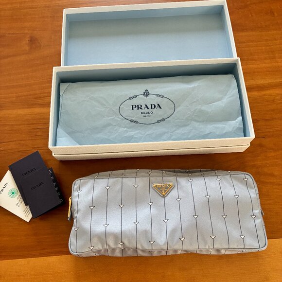 NWB Small Prada Satin Slippers Travel Set - Picture 3 of 6